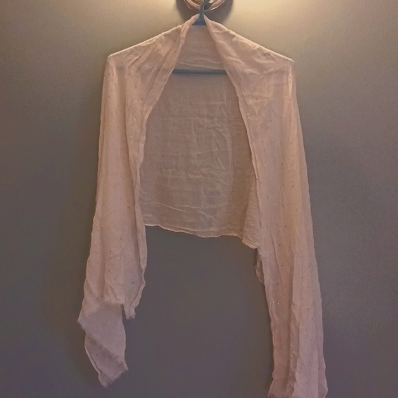 Accessories - White scarf with silver dots